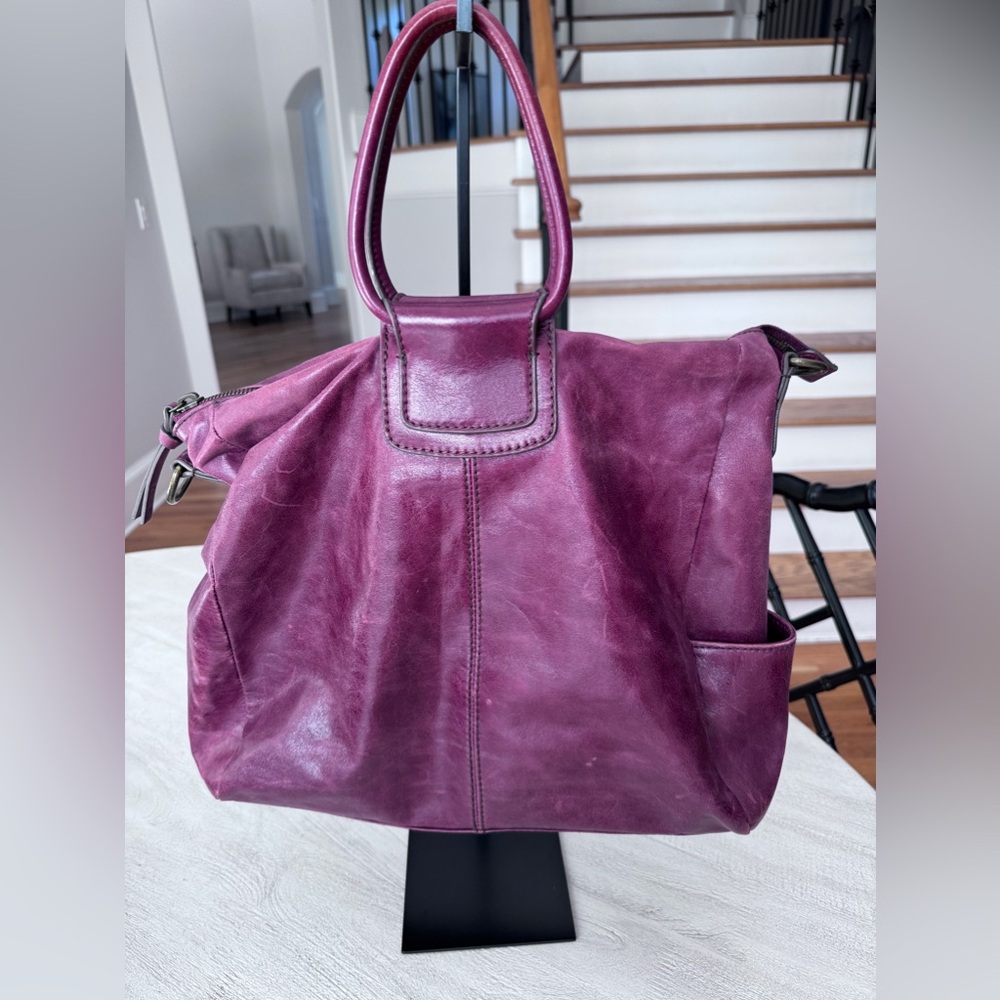 Redish Purple leather Hobo original bag